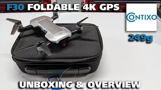 Contixo F30 249g Foldable 4k GPS Drone Unboxing amp Overview [upl. by Aicertal]