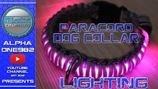 How to make Paracord Dog Collar Lighting Glow [upl. by Mahtal]