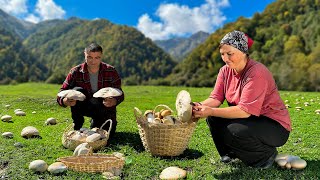 Rustic Family Cooking Outdoors in the Mountains of Azerbaijan [upl. by Schnell936]