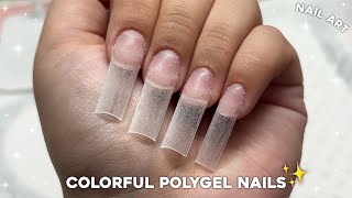 COLORFUL POLYGEL NAILS✨ ABSTRACT NAIL ART Live Stream [upl. by Celestina490]