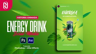 🔥Crea historia animada para INSTAGRAM o FACEBOOK Tutorial 💪  Photoshop y After Effects [upl. by Nnaihs]