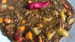 Recette facile de lentilles aux légumes  Easy recipe for lentils with vegetables [upl. by Deacon]