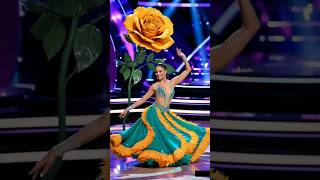 The Woman Performs a Fusion with a Giant Yellow Rose on AGT agt americagottalent magic [upl. by Dream231]