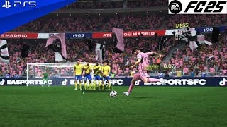 FC 25  Top 10 Lionel Messi Free Kick Goals vs Al Nassr [upl. by Eenolem257]