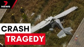 Pilot killed in aircraft emergency west of Melbourne  7NEWS [upl. by Zipnick]