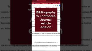 Turabian Citation Help Bibliography into footnotes  Online Journal Article [upl. by Nodyroc]