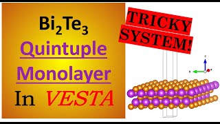 VESTA Software  Bi2Te3 Quintuple Monolayer [upl. by Ennoryt]