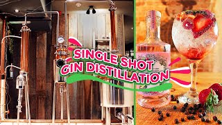 Single Shot Distillation Method of Strawberry Gin  Boothstown Gin [upl. by Dahc314]