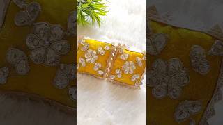 How to make Mini Pillow😍Easy Haldi Platter Decoration ideas pillow sweing haldi shorts trending [upl. by Irafat340]