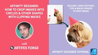 How to Crop an Image or Photo in Affinity Designer  Clipping Mask Cut Out [upl. by Debera404]