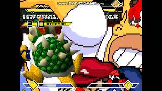 Mugen 1028 SM64 Giant Mario SSuper Mario Marioexe vs SymHomer CHomer EHomer Drunk Homer [upl. by Rasla]