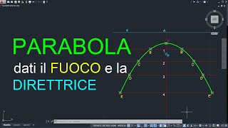 PARABOLA dati il FUOCO e la DIRETTRICE con AutoCAD  TTRG [upl. by Eilak988]