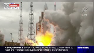 James Webb les images du décollage de la fusée Ariane 5 depuis Kourou [upl. by Mart706]