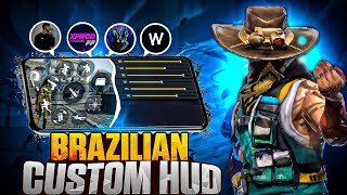 BRAZILIAN🇧🇷CUSTOM HUD FREE FIRE FASTEST 3 FINGER HUD  3 FINGER SUPER MOVEMENT CUSTOM HUD  MALIK FF [upl. by Assenat]