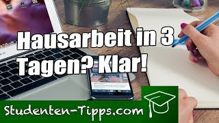 Hausarbeit  Seminararbeit schreiben ✍ Thema finden und schnell schreiben in 3 Tagen StudentenTipps [upl. by Suilmann]