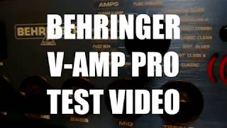 BEHRINGER VAMP PRO TEST VIDEO [upl. by Iznekcam504]