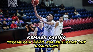 Kemark Cariño Terrafirma 2024 PBA Philippine Cup Highlights [upl. by Nnylarak]