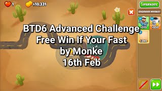 BTD6 Advanced Challenge Free Win If Your Fast [upl. by Naes]