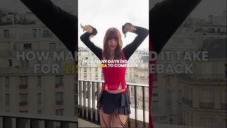 How many days it quottookquot for Lisa to comeback kpop blackpink lisa [upl. by Land]