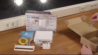 Unboxing e installazione di Sitecom WLM6600 WiFi Modem Router X6 N900  ITALIANO [upl. by Evetta877]