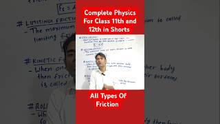 All Types Of Friction ll Friction ll For Class 11th NEET and JEE [upl. by Euqinemod312]