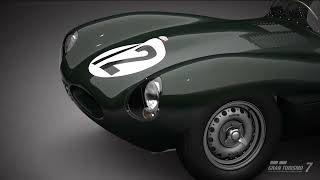 Jaguar Dtype 1954  Showroom jaguar jaguars oldtimers oldtimer classiccars classiccar gt7 [upl. by Ynnavoeg]