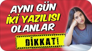 AYNI GÜN 2 YAZILISI OLANLAR NASIL ÇALIŞMALI 💯 yazılıkoçu [upl. by Cacia]