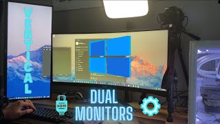 How to set up MULTIPLE monitors with a vertical display [upl. by Nevek]