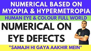 NUMERICAL PROBLEM BASED ON HUMAN EYE  MYOPIA AND HYPERMETROPIA [upl. by Rocky516]