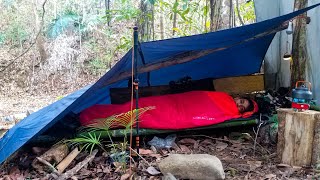 BERKEMAH SENDIRI DI HUTAN  MEMBUAT TEMPAT BERLINDUNG DAN MASAK IKAN SAMBALADO [upl. by Eeltrebor]