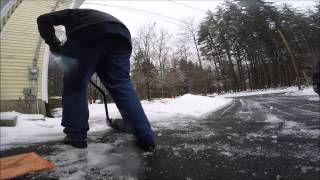 Slush removal with the snowblower and shovels [upl. by Amehsat]