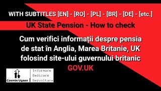 Pensia de stat în UK Anglia Marea Britanie  Informații despre întregul sistem de pensii [upl. by Paris]