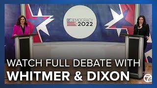 Tudor Dixon Gretchen Whitmer face off in final debate [upl. by Tewell]