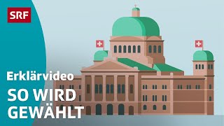 Parlamentswahlen in der Schweiz National amp Ständerat – einfach erklärt  Kindervideos  SRF Kids [upl. by Acireh]