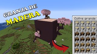 Hice una MUY EFICIENTE GRANJA DE MADERA en MinecraftSurvival [upl. by Liris56]