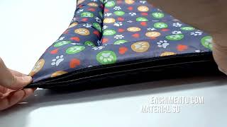 Colchonete com Bordas para Cachorro Patinhas  DCL Products [upl. by Aneekat]