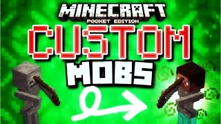 Minecraft Pocket Edition  Custom MOBS in Minecraft PE MCPE Command Block Map [upl. by Abbye]