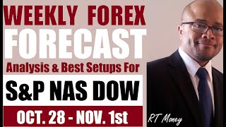 Weekly Forex Forecast Oct 28th SampP500 NASDAQ amp DOW [upl. by Goldman]