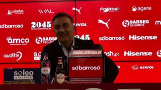 Carlos Carvalhal treinador do SC Braga [upl. by Areval]