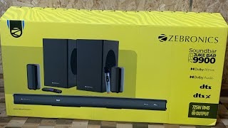 Detailed Unboxing  Zebronics Jukebar 9900  DTS Dolby Atmos [upl. by Ongineb]