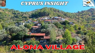 Walking Around Alona Village in the Troodos Mountains Cyprus [upl. by Aisatana]