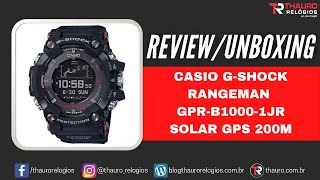 REVIEW Casio GSHOCK Rangeman GPRB10001JR Solar GPS 200M  Thauro Relógios [upl. by Robbins]