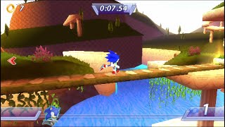 Sonic Rivals Colosseum Highway Zone Act 1 4K [upl. by Knipe]