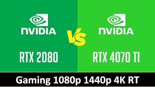 RTX 2080 vs RTX 4070 TI  Gaming 1080p 1440p 4K RT i9 13900K [upl. by Naihtsirc]