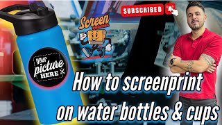 How to Screen Print on Water Bottles and plastic cups the easiest way WATCH TILL END for secret tip [upl. by Sihun]