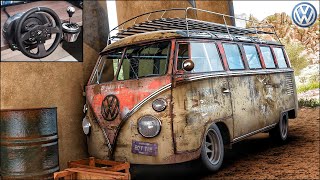 Rebuilding a Volkswagen Type 2 KOMBI  1963  Forza Horizon 5  Gameplay using Thrustmaster T300RS [upl. by Alin]