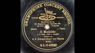 Leo Slezak  quotO Mathildequot Guillaume Tell Rossini 1903 [upl. by Yekcaj]