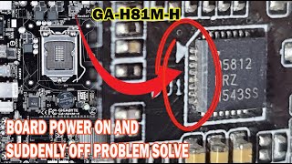 GIGABYTE GAH81MH POWER ON AND SUDDENLY POWER OFF PROBLEM SOLVE BY SUPPORT PRO [upl. by Aynav136]