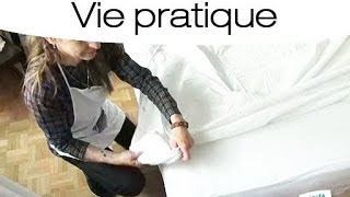 Technique pour changer les draps sans se faire mal au dos [upl. by Jsandye]