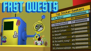 Bee Swarm Simulator  How To Finish StickerSeeker quests FAST [upl. by Idner]